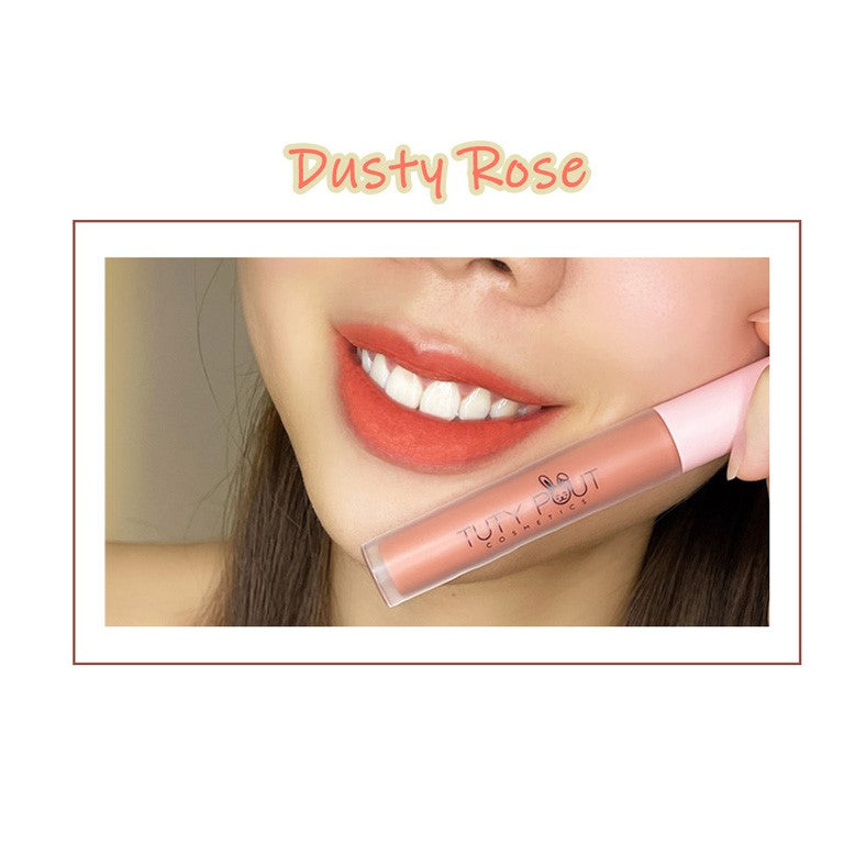 TUTYPOUT-Vegan & Cruelty-free Long-lasting Soft Matte Liquid Lipstick (lipswatch) - Dusty Rose
